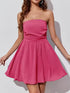 ruched-tube-mini-dress OhSoStyled - Sophia's Style in Hot Pink-1